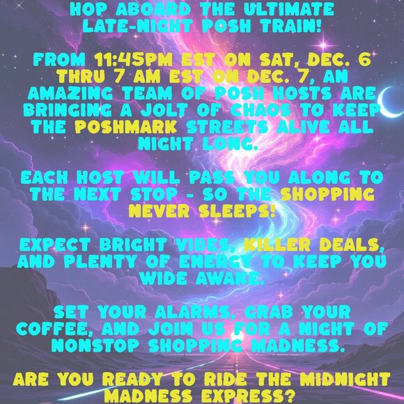 Midnight Madness Train 12/6 - 12/7 Shop ALL NIGHT LONG! - Picture 3 of 3